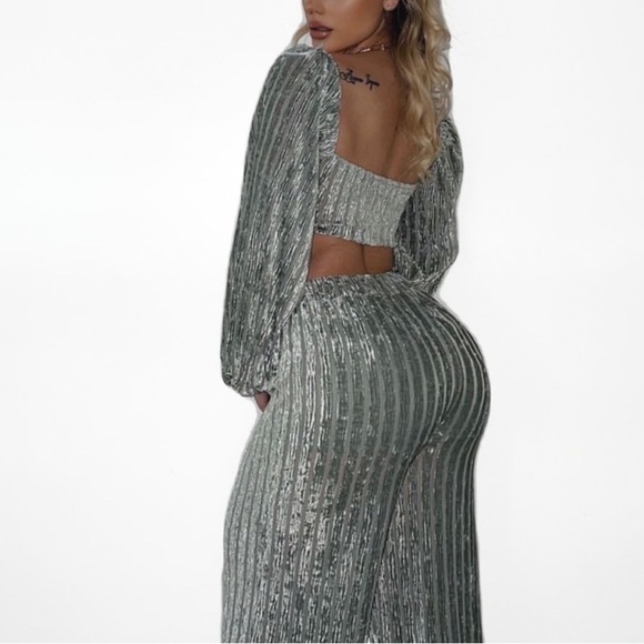 Crushed velvet pants set - Picture 6 of 7